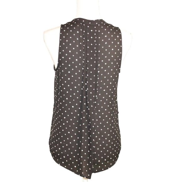41 Hawthorne Black with White Dots Sleeveless Flowy Women’s XS Blouse - Picture 3 of 6